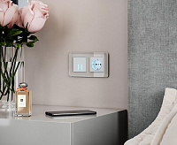 Веркель Рамка на 2 поста (дымчатый/стекло) W0022417