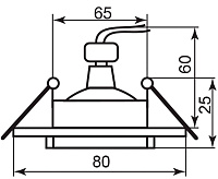 Светильник встраиваемый GU5.3 MR16 DL239 алюминий сн/пр