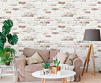 101102R Обои Crandeco Life/Grange мотив кирпич бежевый