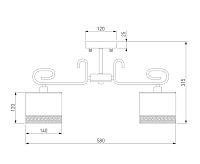 Люстра 60086/5 античная бронза