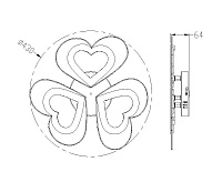 Люстра светодиодная "ROOM" love 50W 3H-APP-430x64-WHITE/WHITE-220-IP20