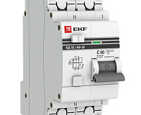 Дифференциальный автомат АД-32 1P+N 40А/30мА (хар. C, AC, электронный, защита 270В) 4,5кА EKF PROxima сн/пр