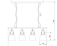 Подвесной светильник 50083/4 черный