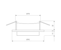 Светильник встраиваемый 116 MR16 золото/белый