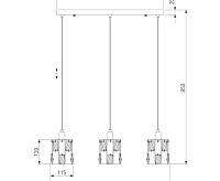 Подвесной светильник 50101/3 перламутровое золото