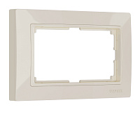 Веркель Рамка для двойной розетки (слоновая кость, basic) WL03-Frame-01-DBL-ivory