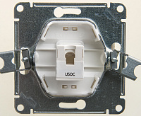 GLOSSA Розетка телефонная RJ11 перламутр GSL000681T