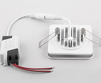 Светильник встраиваемый 7W 4000K белый AL601 сн/пр