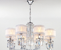 Люстра металл 10099/8 хром/прозрачный хрусталь сн/пр