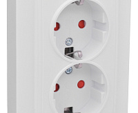 Розетка 2-местная с заземлением 16А EKF ERR16-128-100