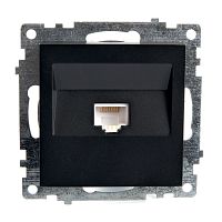 Катрин Розетка компьютерная 1-ая RJ45 черный GLS00-7107-05