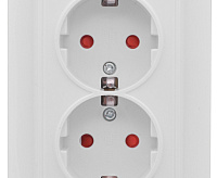 Розетка 2-местная с заземлением 16А EKF ERR16-128-100