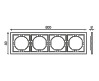 Мия Рамка 4 поста, пудровый жемчуг, PFR00-3004-08