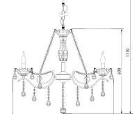 Светильник подвесной 3188/8  хром Strotskis