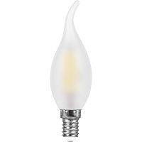 Лампа светодиодная FILAMENT матовая 11W E14 2700K LB-714  свеча на ветру (Feron) 