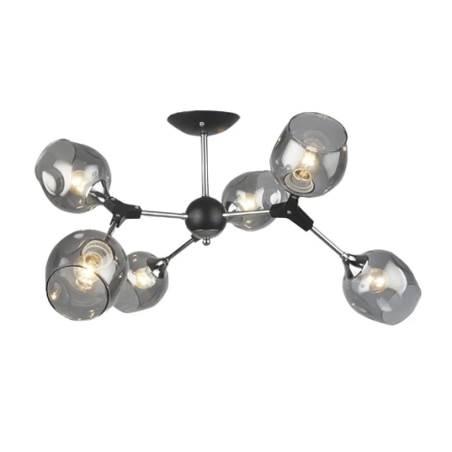Люстра SF3328/6C-BK-CR-SMK Люстра SF3328/6C-BK-CR-SMK