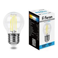 Лампа светодиодная FILAMENT&nbsp;&nbsp;9W E27 6400K LB-509 шар (Feron)