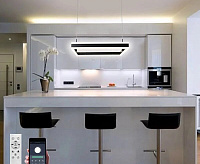 Люстра светодиодная "STELLA" 100W S-APP-500x500x1200-BLACK/WHITE-220-IP20