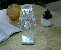 Настольная лампа CRYSTAL 3W R-ON/OFF-115x255-CLEAR/WHITE-DC5V/1A-IP20