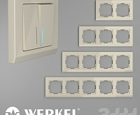 Веркель Рамка на 1 пост (Stark слоновая кость) WL04-Frame-01-ivory/W0011803