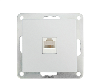 LK80 Розетка компьютерная RJ-45 серебристый металлик 846103-1