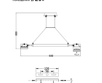 Люстра "LAMPADA" 6xGX53 640x800-BLACK -IP20