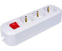 Сетевой удлинитель S-303 (3м 3 розетки) белый