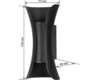Настенный светодиодный светильник NUOVO 3000К IP54 черный düwi 24338 0