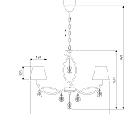Люстра металл 60091/5 перламутровое золото