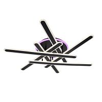 Люстра светодиодная A809/6 BK+RGB 