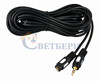 Шнур 3.5 Stereo Plug - 3.5 Stereo Jack 1.5М (GOLD) 17-4013 сн/пр