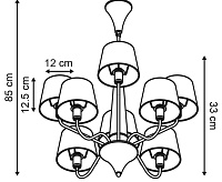 Люстра A1528LM-8WH