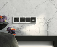 Веркель Рамка на 4 пост (белый Acrylic) W0042701