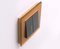 Веркель Рамка на 1 пост (бронзовый/стекло) WL01-Frame-01 сн/пр