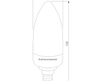 Лампа светодиодная C37 3W 1600K E14 имитация пламени BLE1436