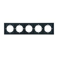 Мия Рамка 5 постов, черный бархат, PFR00-3005-05