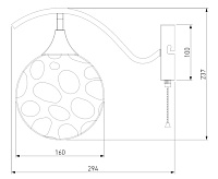 Бра 70102/1 серебро