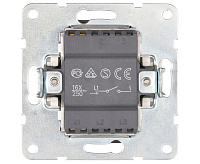 LK60 Выключатель 1-кл черный бархат 860108-1