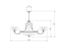 Люстра металл 6051/6+3