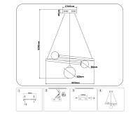 Светильник подвесной светодиодный FL66303BK черный 