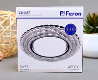 Светильник с подсветкой GX53 CD4037 15W 4000К прозрачный хром сн/пр