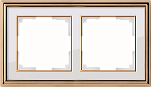 Веркель Рамка на 2 поста (золото/белый) WL17-frame-02 сн/пр