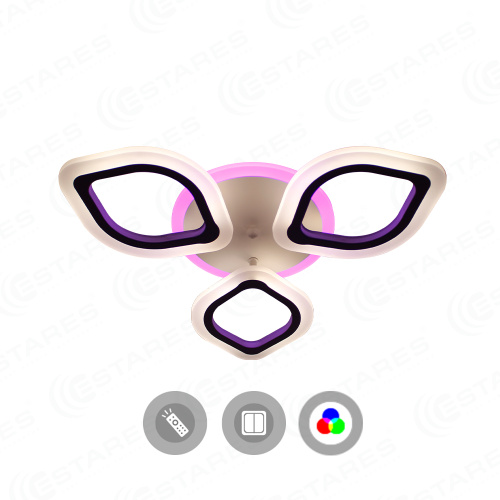 Люстра светодиодная "AZALIA" RGB 30W+10W 3R-RC-480x70-WHITE/WHITE сн/пр