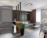 Накладной светильник SPIRAL DOUBLE 60W OV-500-WHITE-220V-IP44 сн/пр