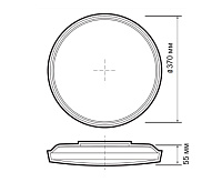 Накладной светильник PPB OPAL 48W 6500K BL IP20 черный JAZZway