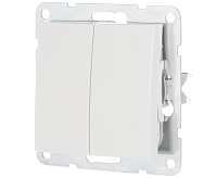 LK60 Выключатель 2-кл белый 861104-1