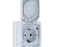 Розетка EKF EVR16-029-10-540 1-местная 16А с заземлением с крышкой 