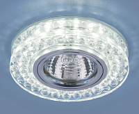 Светильник встраиваемый 8381 MR16 CL/SL прозрачный/серебро сн/пр