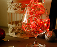 Гирлянда 40LED красный 3.6W с контроллером IP20 шнур 1,4м 0,5мм CL03 26774 сн/пр