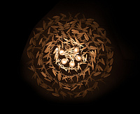 Люстра металл 3535/6 хром/перламутр